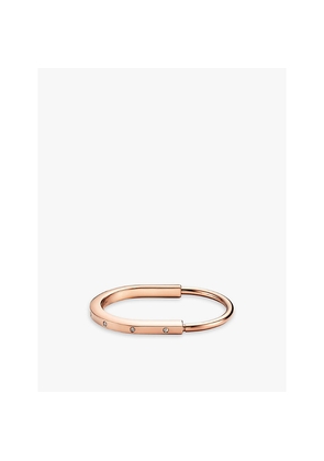 Tiffany & Co Tiffany Lock 18ct Rose-Gold and 0.31ct Diamond Bangle Bracelet
