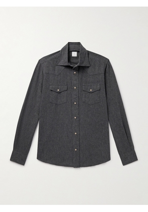 Eleventy - Cotton Western Shirt - Men - Gray - S