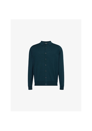Mens John Smedley Tibor Button-Down Cotton Knitted Shirt