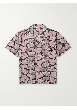 BODE - Wisteria Camp-Collar Printed Cotton and Silk-Blend Shirt - Men - Pink - S