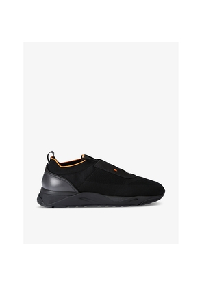 Mens Santoni Low-Top Knit-Fabric Trainers