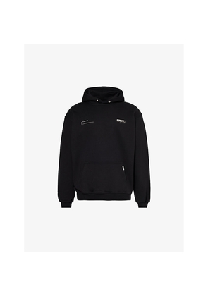 Mens Represent Patron Of The Club Brand-Print Cotton-Jersey Hoody