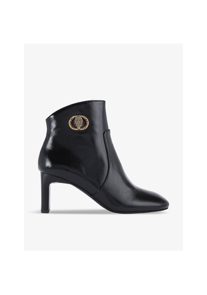 Womens Kurt Geiger London Chelsea Eagle-Embellished Heeled Leather Boots