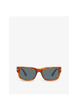 Womens Persol Po3315S Rectangle-Frame Tortoiseshell Acetate Sunglasses