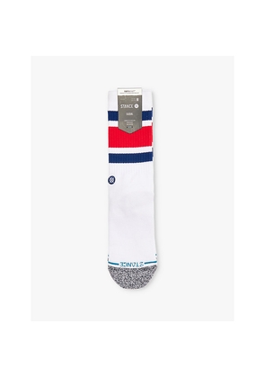 Mens Stance Boyd Logo-Embroidered Crew-Length Cotton-Blend Crew Socks