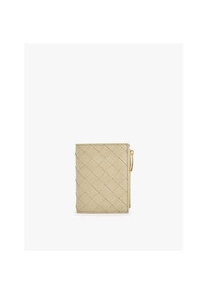 Womens Bottega Veneta Intrecciato Bi-Fold Leather Wallet