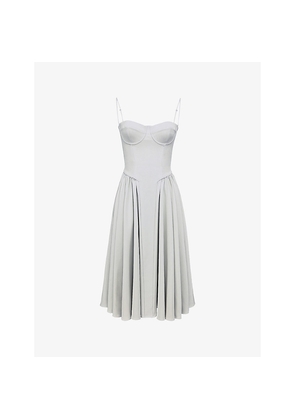 Womens House of CB Samaria Corseted Woven Midi Dress