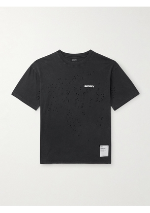Satisfy - Logo-Print Distressed MothTech™ Cotton-Jersey T-Shirt - Men - Black - XS