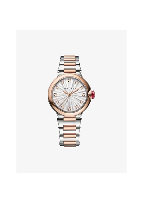 Bvlgari Lvcea 18ct Rose-Gold, Stainless-Steel and 0.22ct Diamond Automatic Watch
