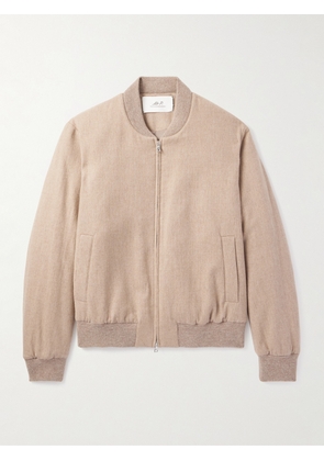 Mr P. - Padded Cashmere-Blend Bomber Jacket - Men - Neutrals - XS