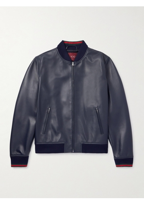Gucci - Leather Bomber Jacket - Men - Blue - IT 48