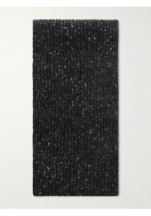 Inis Meáin - Ribbed Cashmere Scarf - Men - Black