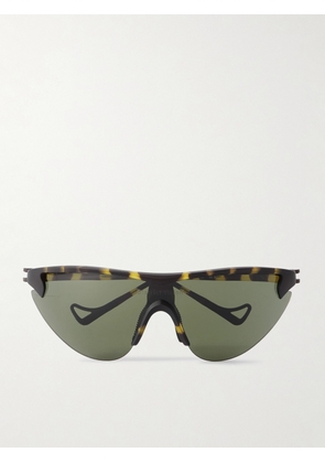 DISTRICT VISION - Yukinori Range Finder D-Frame Tortoiseshell Acetate Wrap-Around Sunglasses - Men - Green