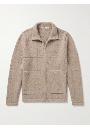 Inis Meáin - Lifeline Merino Wool and Cashmere-Blend Zip-Up Cardigan - Men - Neutrals - S