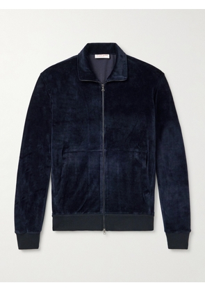 Orlebar Brown - Cassian Cotton-Blend Velour Track Jacket - Men - Blue - S