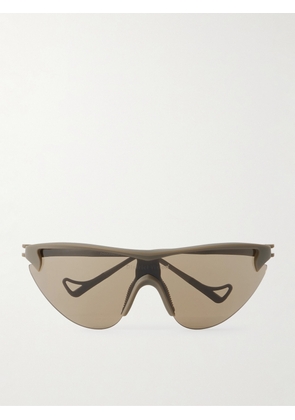 DISTRICT VISION - Yukinori Range Finder D-Frame Acetate Wrap-Around Sunglasses - Men - Brown