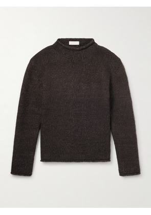 Amomento - Cotton-Blend Mock-Neck Sweater - Men - Brown - M