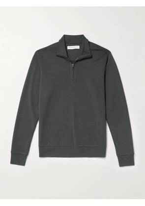 Orlebar Brown - Isar Merino Wool-Jersey Half-Zip Sweatshirt - Men - Green - S