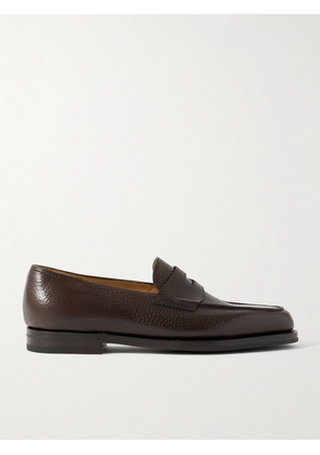 John Lobb - Lopez Full-Grain Leather Penny Loafers - Men - Brown - UK 6