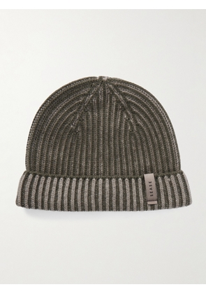 SEASE - Dinghy Reversible Ribbed Cashmere Beanie - Men - Green