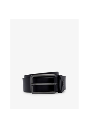 Mens Logo-Embossed Leather Belt