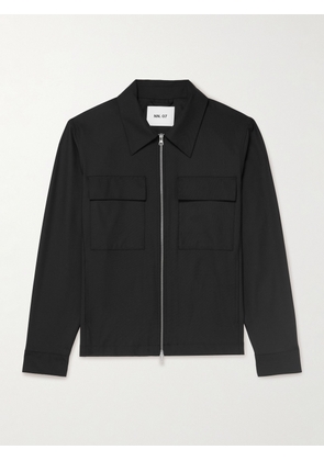 NN07 - Alban 1088 Recycled Grain de Poudre Overshirt - Men - Black - S