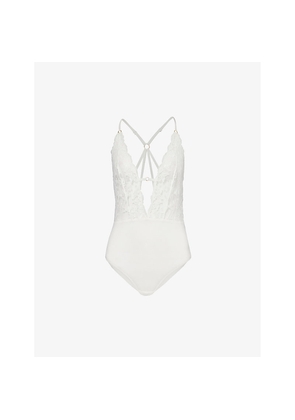 Womens Aubade Kiss Of Love Plunge-Neck Lace Body