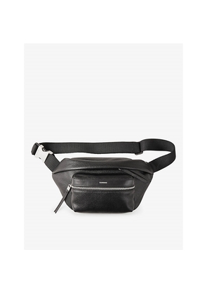 Mens Sandro Logo-Print Faux-Leather Belt Bag