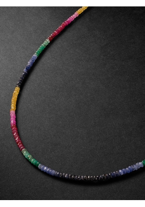 JIA JIA - Dark Rainbow Gold Sapphire Beaded Necklace - Men - Multi