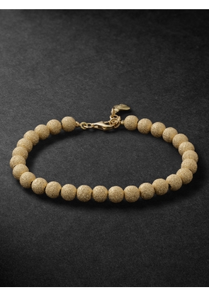 Carolina Bucci - Florentine Finish 18-Karat Gold Beaded Bracelet - Men - Brown