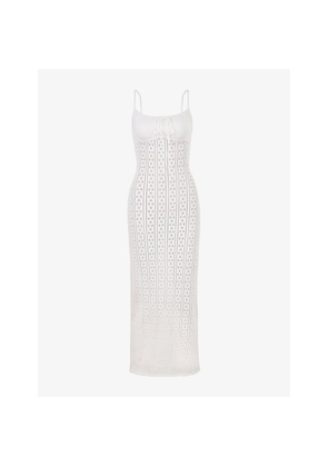 Womens House of CB Myla Drawstring Woven Maxi Dress