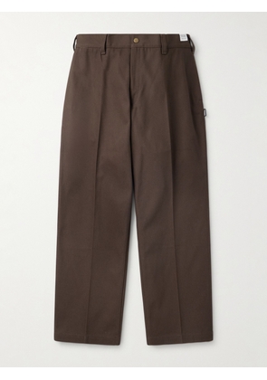 Neighborhood - WP Wide-Leg Logo-Appliquéd Gabardine Trousers - Men - Brown - S