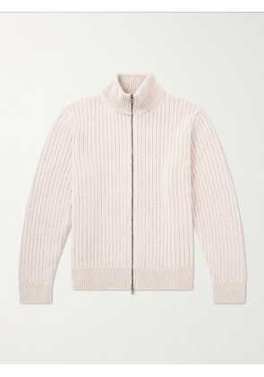 Massimo Alba - Mirko Ribbed Cashmere and Alpaca-Blend Zip-Up Sweater - Men - Neutrals - M