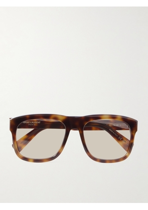 SAINT LAURENT - Square-Frame Tortoiseshell Acetate Sunglasses - Men - Tortoiseshell