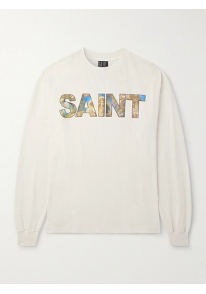 SAINT MXXXXXX - Logo-Print Cotton-Jersey T-Shirt - Men - White - S