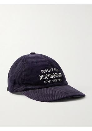 Neighborhood - Logo-Embroidered Cotton-Corduroy Baseball Cap - Men - Blue