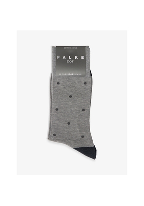 Mens Falke Dotted Cotton-Blend Socks