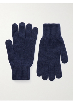Paul Smith - Merino Wool and Recycled-Cashmere Blend Gloves - Men - Blue