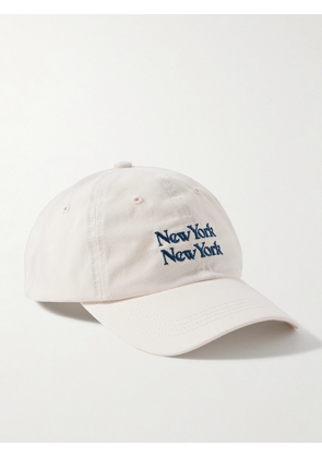 Corridor - NY NY Embroidered Cotton-Twill Baseball Cap - Men - Neutrals