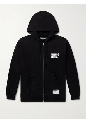 Neighborhood - Logo-Print Cotton-Jersey Hoodie - Men - Black - S