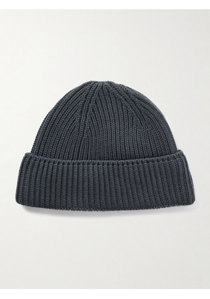 S.N.S. Herning - Fender Ribbed Virgin Wool Beanie - Men - Gray
