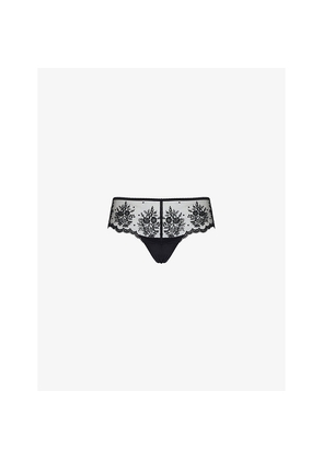 Womens Simone Perele Intrigue Low-Rise Lace Boyshort Briefs