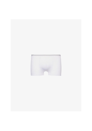 Mens Zimmerli Stripe-Waistband Cotton-Blend Jersey Trunks