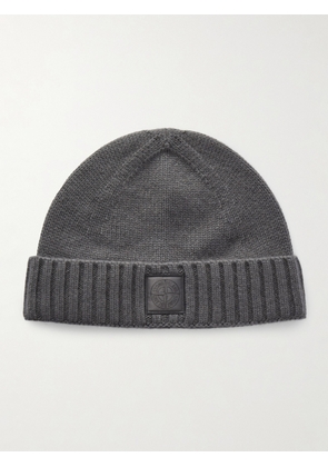 Stone Island - Ghost Logo-Appliquéd Cashmere Beanie - Men - Gray