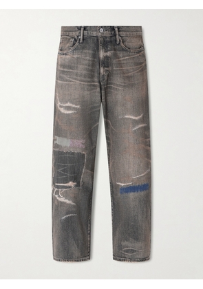 Neighborhood - Savage Distressed Wide-Leg Jeans - Men - Black - S