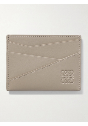 LOEWE - Puzzle Logo-Debossed Leather Cardholder - Men - Neutrals
