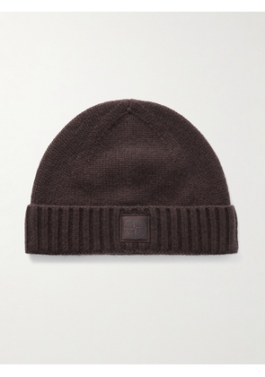 Stone Island - Ghost Logo-Appliquéd Cashmere Beanie - Men - Brown