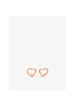 Tiffany & Co Elsa Peretti Open Heart Earrings In 18ct Rose Gold