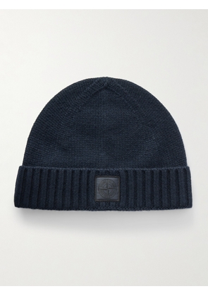 Stone Island - Ghost Logo-Appliquéd Cashmere Beanie - Men - Blue