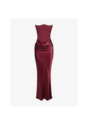 Womens House of CB Persephone Strapless Corset Woven Maxi Dress